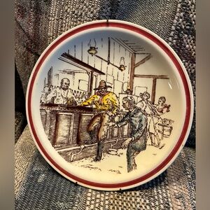 Vintage Vernon Kilns Plate Bits of The Old West The Bar Fly